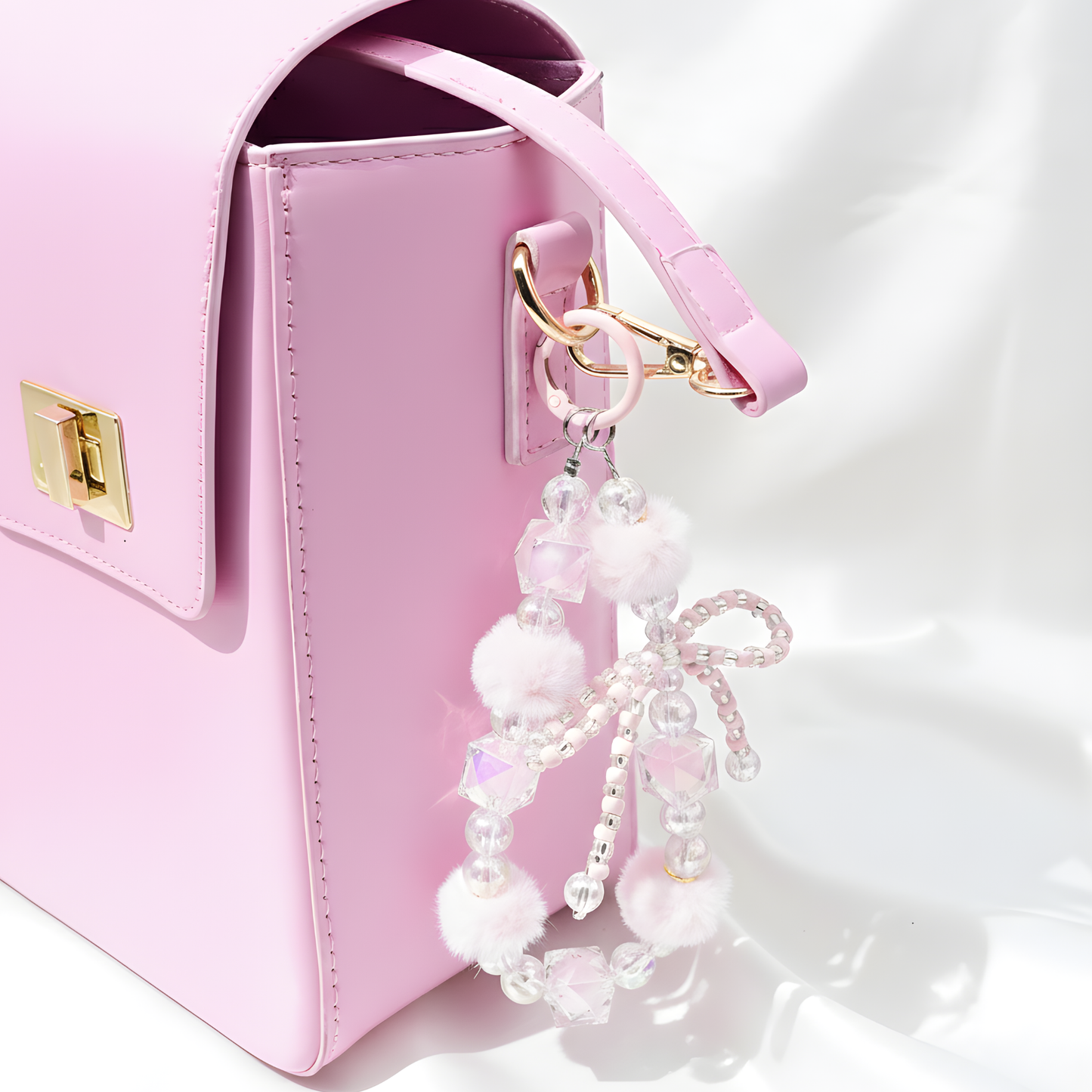 Pastel Pink Coquette Charm For Bags & Phones