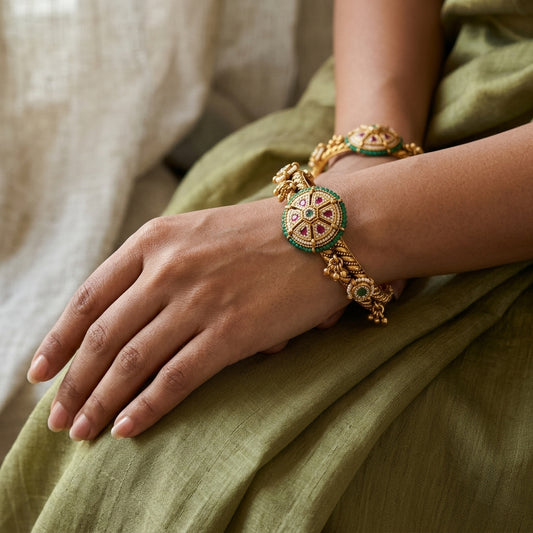 Royal Polki Kundan Statement Bangles