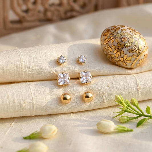 Timeless Essentials Earrings Set – 3 Pair