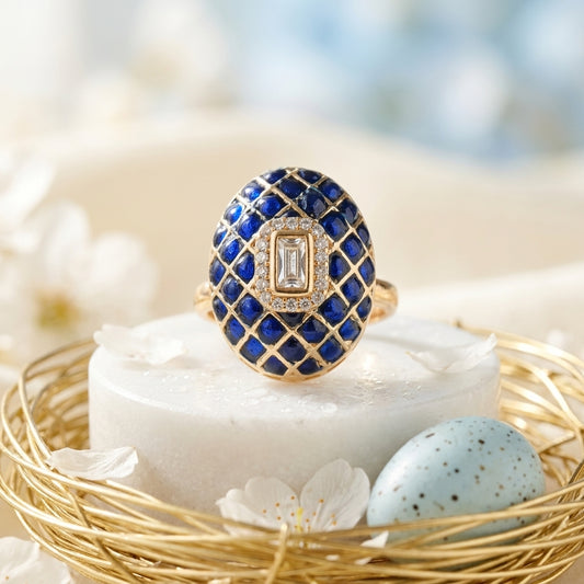 Moissanite Diamond Statement Ring