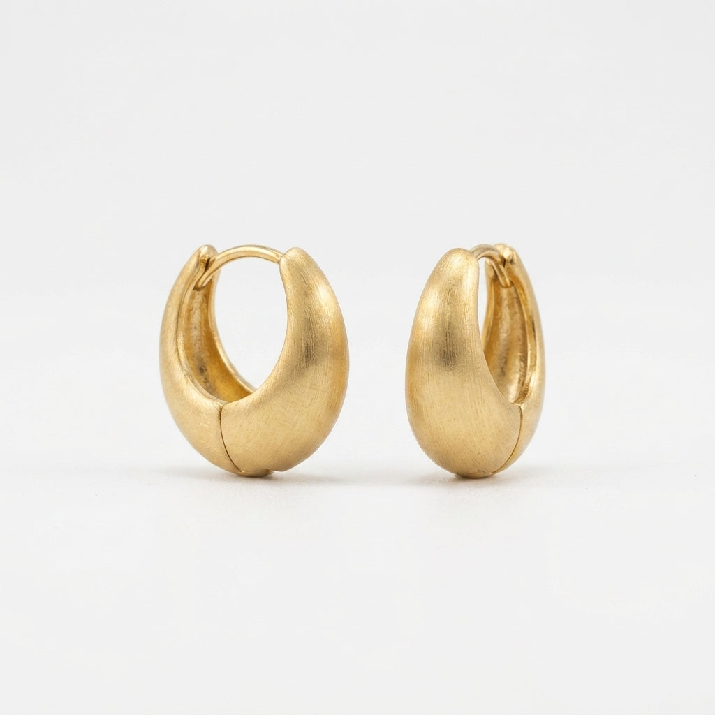 Matte Finish Hoop Earrings