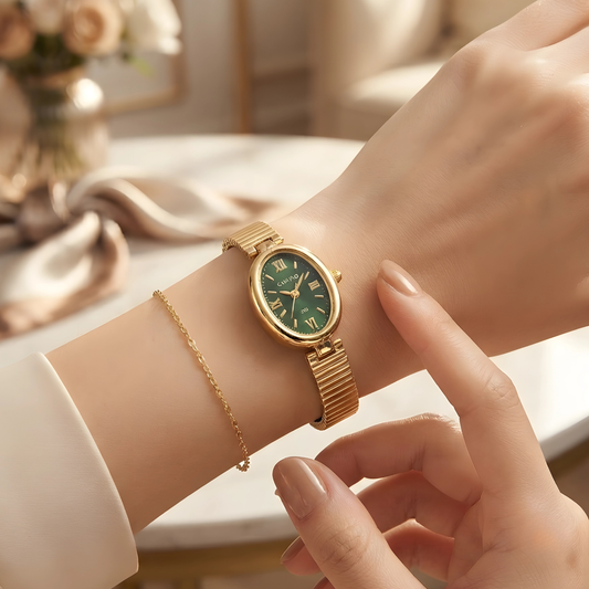Vintage Style Gold-Tone Watch for Women