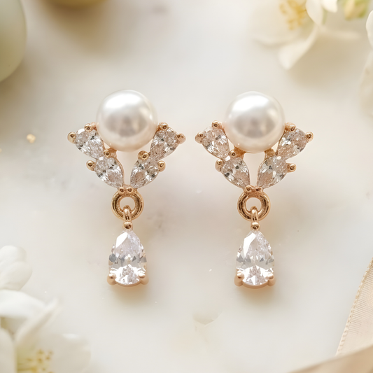 Pearl Bloom Drop Earrings