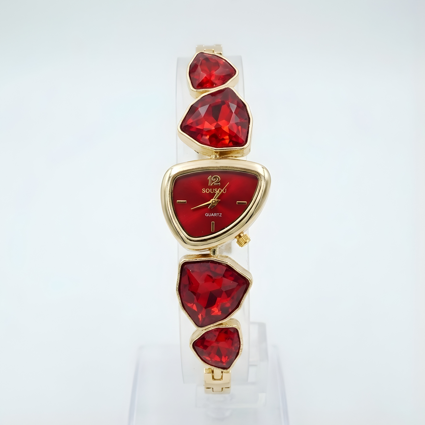 Gold Toned Crystal Bracelet Watch