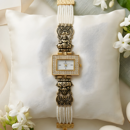 Temple Jewelry Pearl Strap Watch