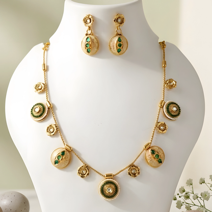Multicolor Coin Necklace Set For Women