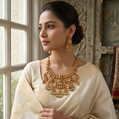 Traditional Temple Jewellery Necklace Set
