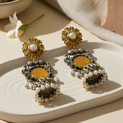 Antique Gold Jhumka Earrings