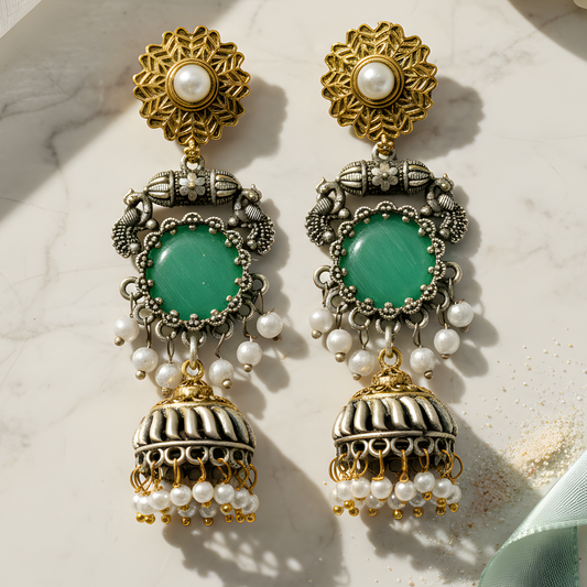 Antique Gold Jhumka Earrings
