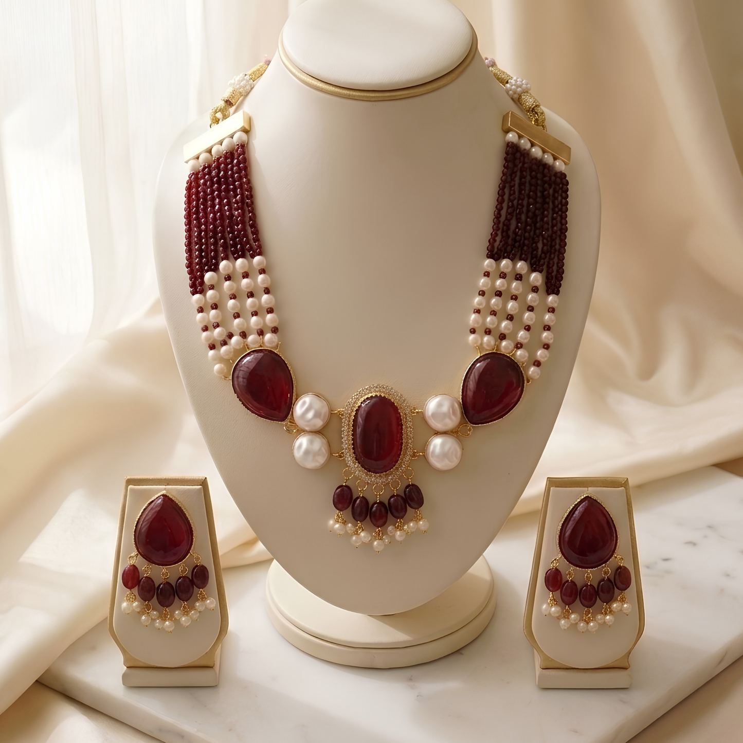 Multi-Strand Beaded Jewelry Set