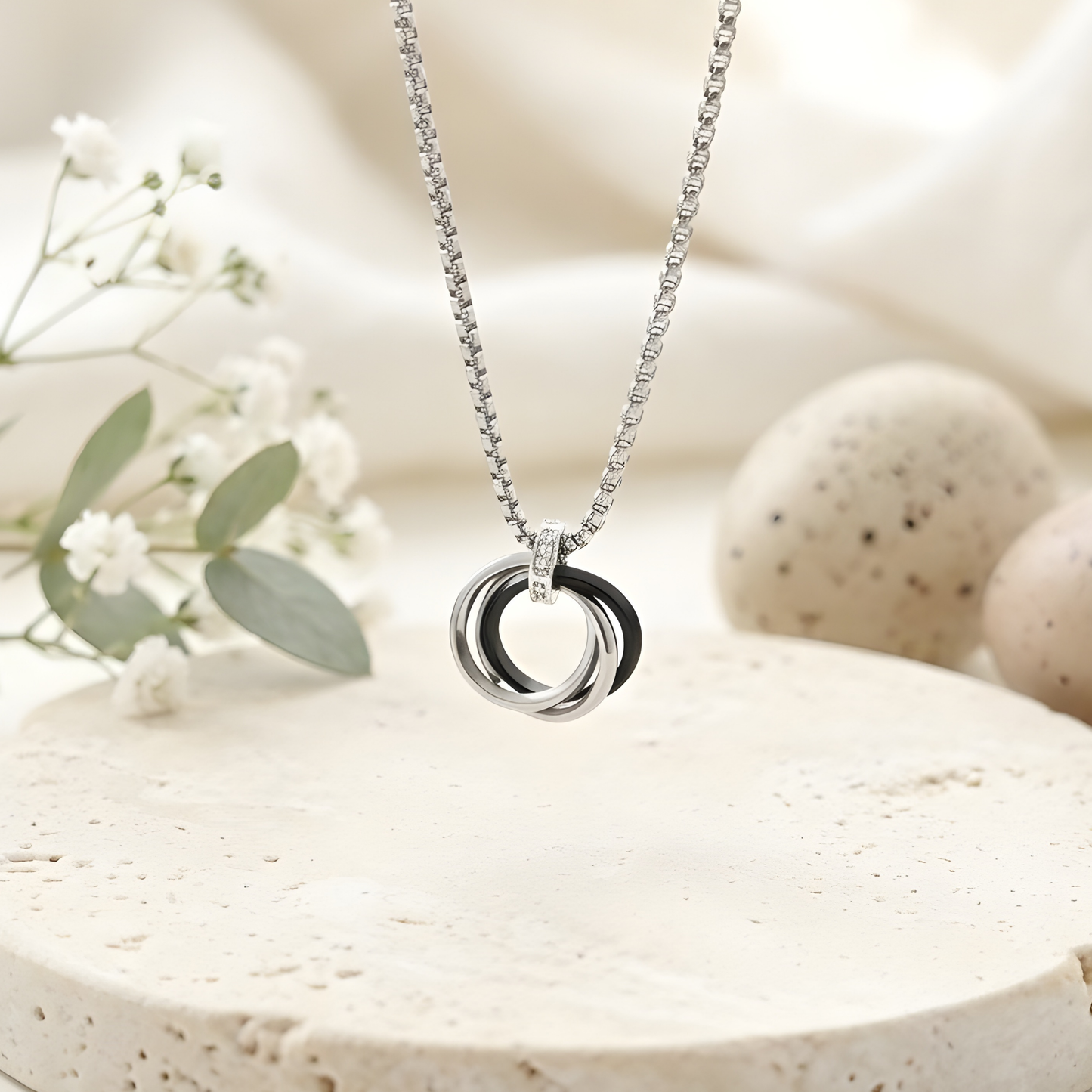 Black Onyx Pendant Necklace For Men
