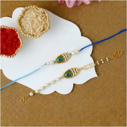 Morpankh Design Rakhi Combo Set
