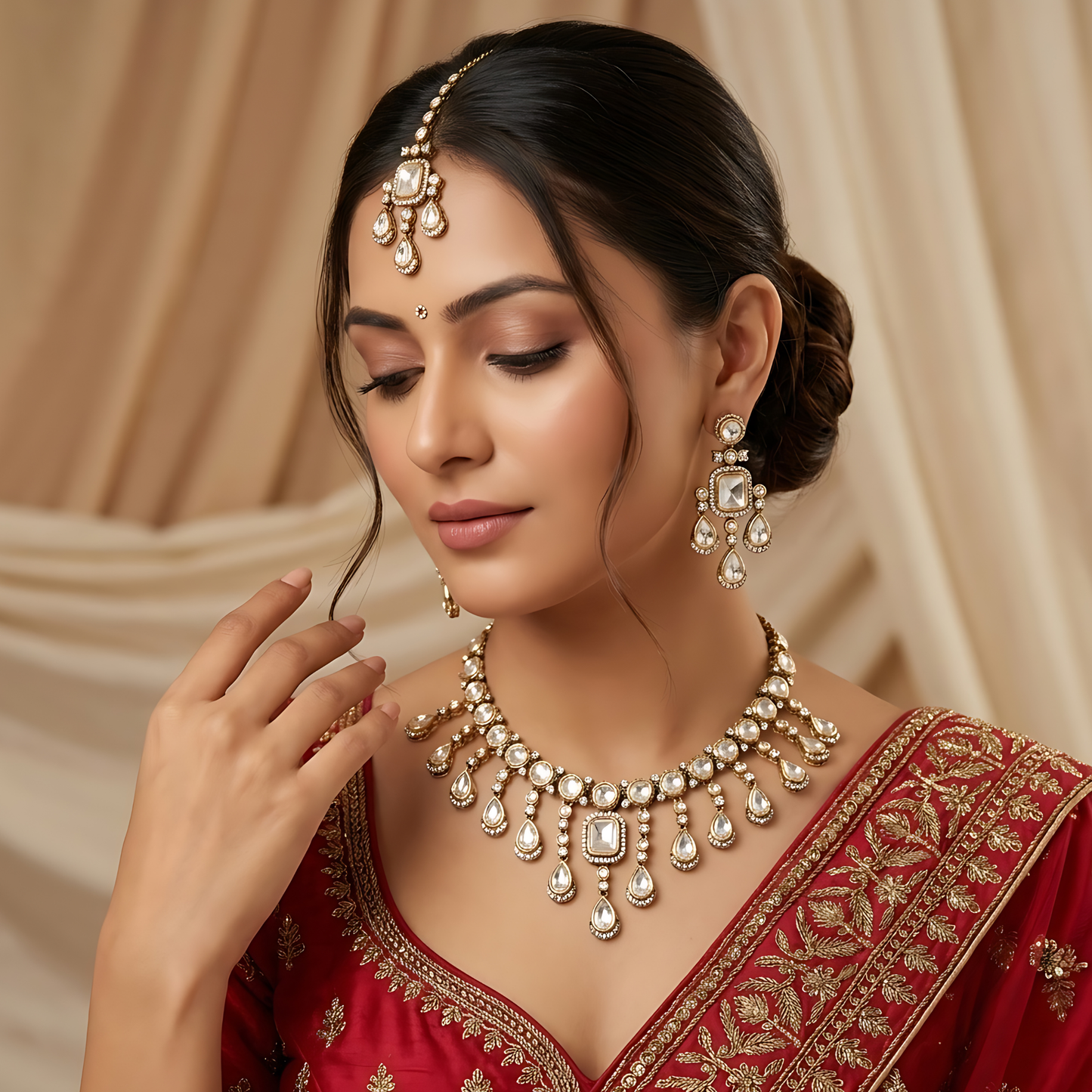 Polki Bridal Necklace Set