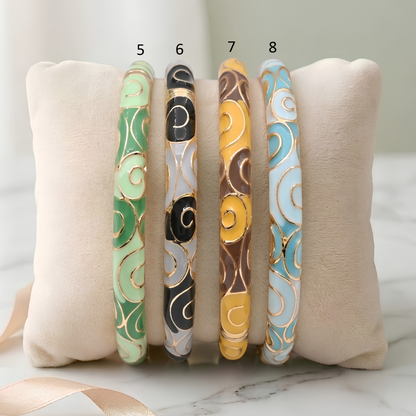 Colorful Enamel Bangles For Women