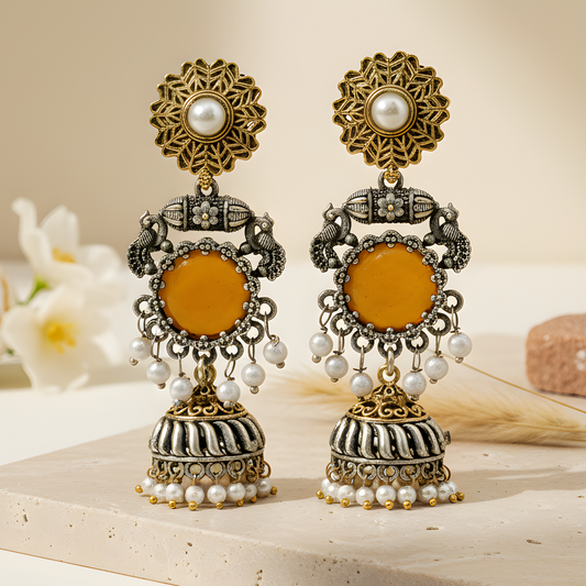 Antique Gold Jhumka Earrings