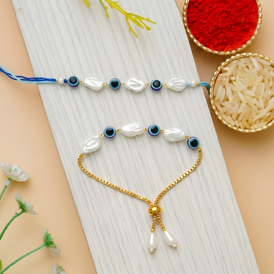 Evil Eye Rakhi Combo Set