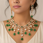 Green Emerald Bridal Jewelry Necklace Set