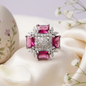 Ruby Pink Princess Cut Statement Ring