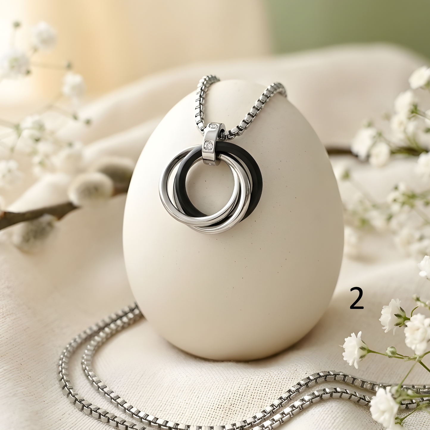 Black Onyx Pendant Necklace For Men