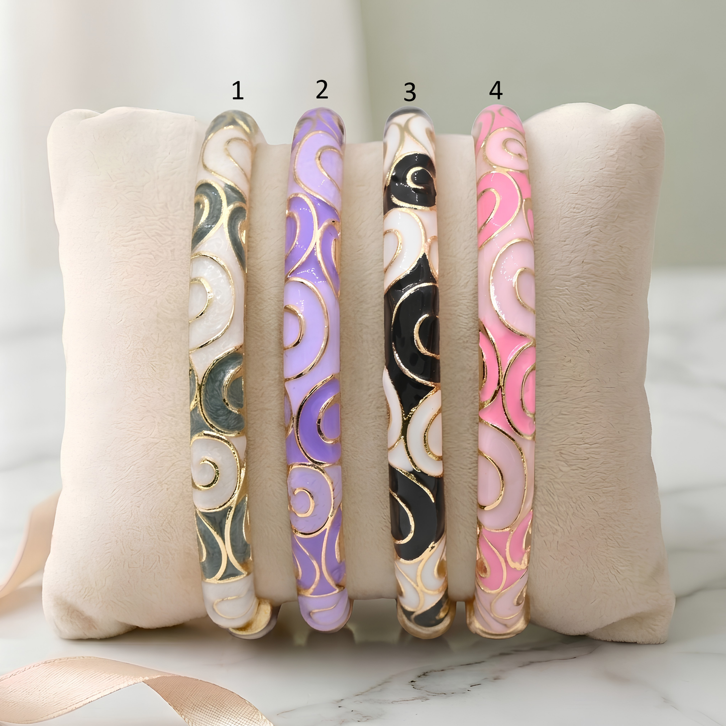 Colorful Enamel Bangles For Women