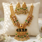 Rajwadi Kundan Polki Long Necklace Set