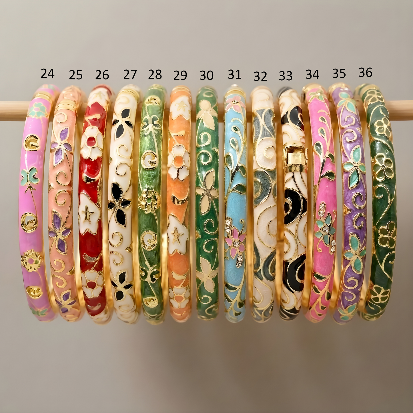Colorful Enamel Bangles For Women