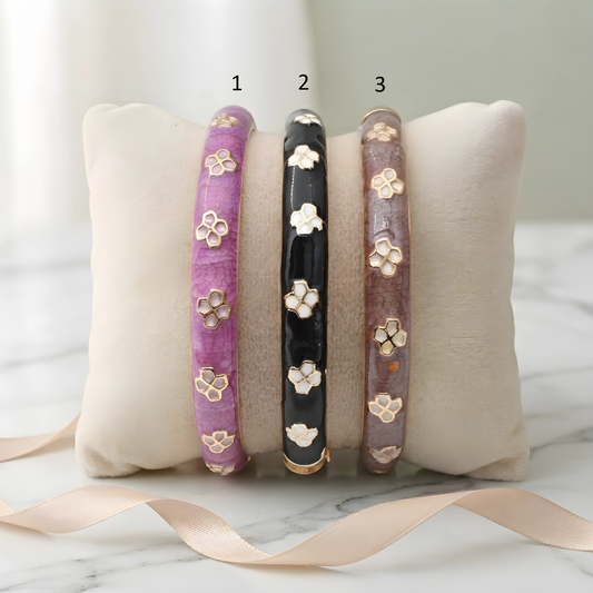 Colorful Enamel Bangles For Women
