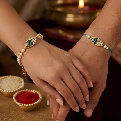 Morpankh Design Rakhi Combo Set
