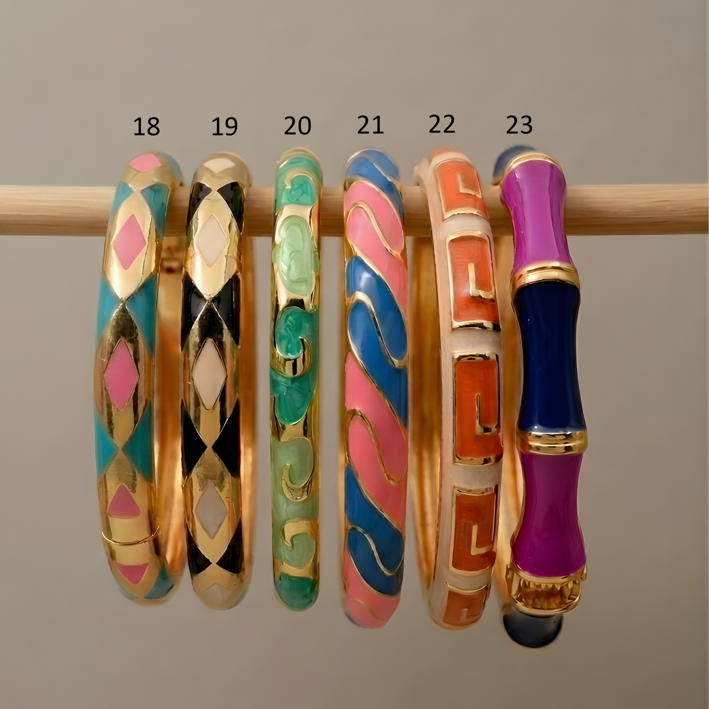 Colorful Enamel Bangles For Women