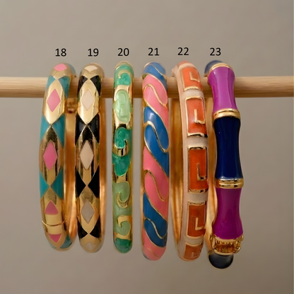 Colorful Enamel Bangles For Women
