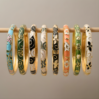 Colorful Enamel Bangles For Women