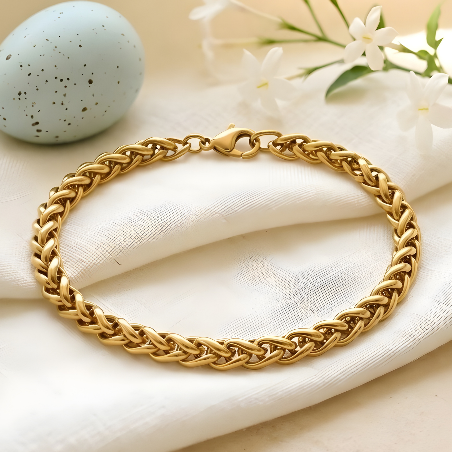 Gold Cuban Link Chain Bracelet