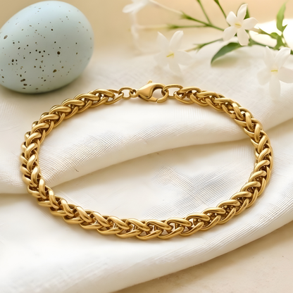 Gold Cuban Link Chain Bracelet