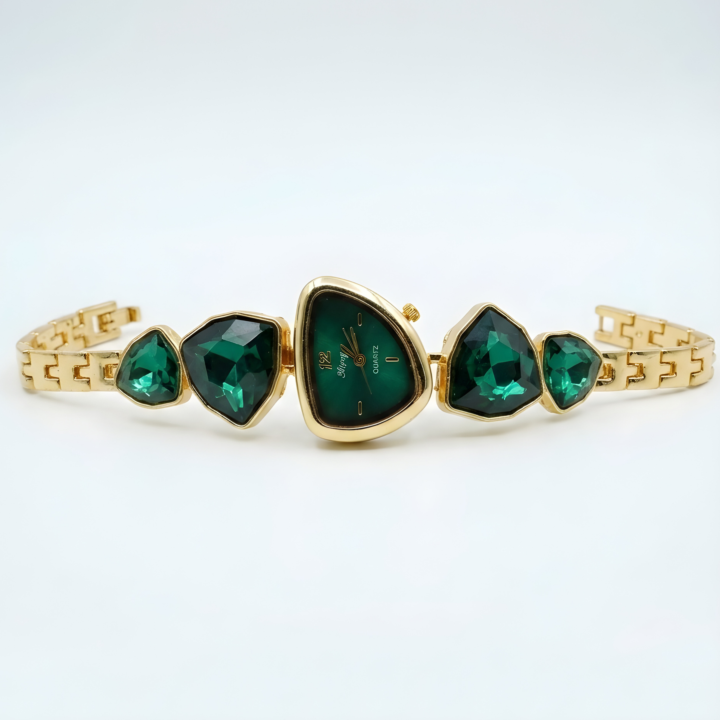Gold Toned Crystal Bracelet Watch