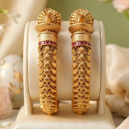 Floral Temple Kada Bangles