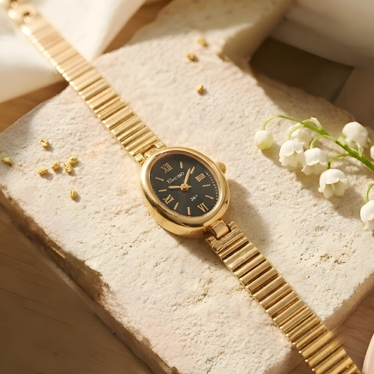Vintage Style Gold-Tone Watch for Women