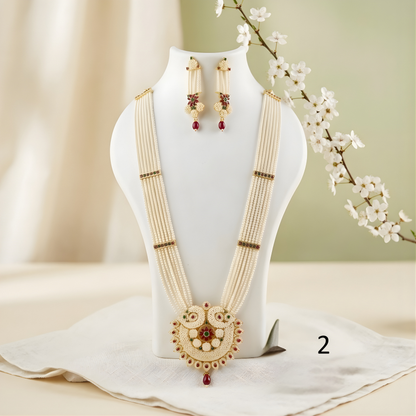 Rani Haar Necklace with Peacock Pendant