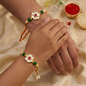 Polki Kundan Rakhi Combo Set