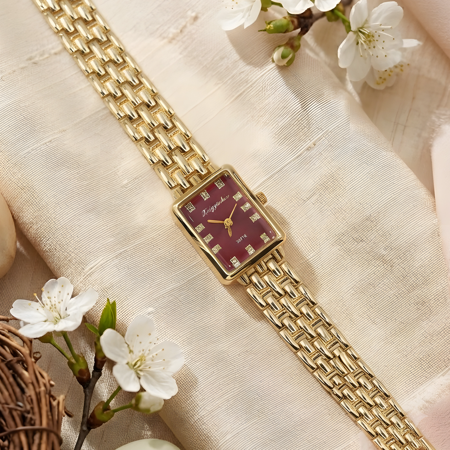 Elegant Gold-Tone Wrist Watch for Women