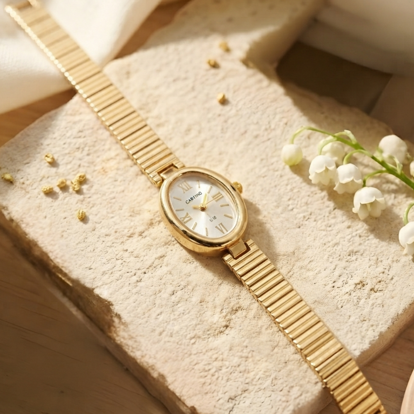 Vintage Style Gold-Tone Watch for Women