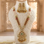 Handcrafted Pendant Long Necklace Set with Earrings