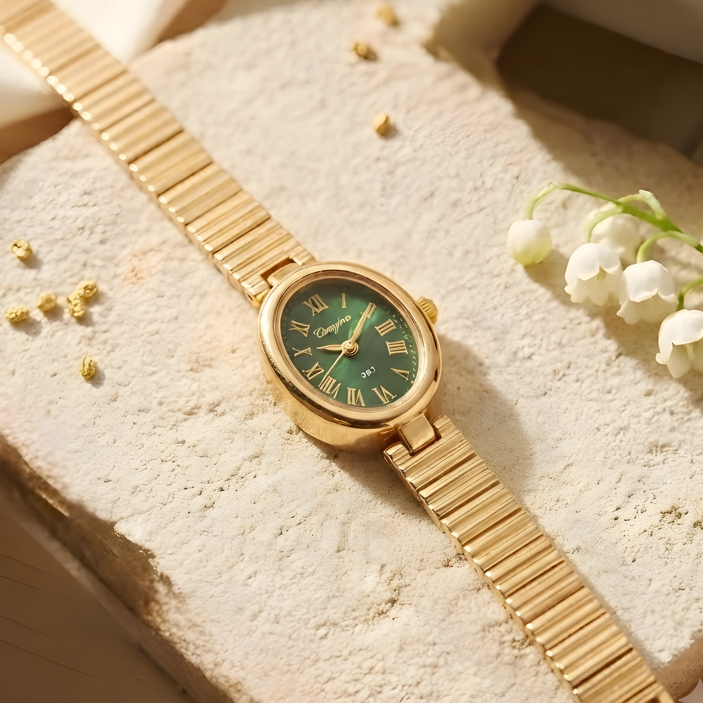 Vintage Style Gold-Tone Watch for Women