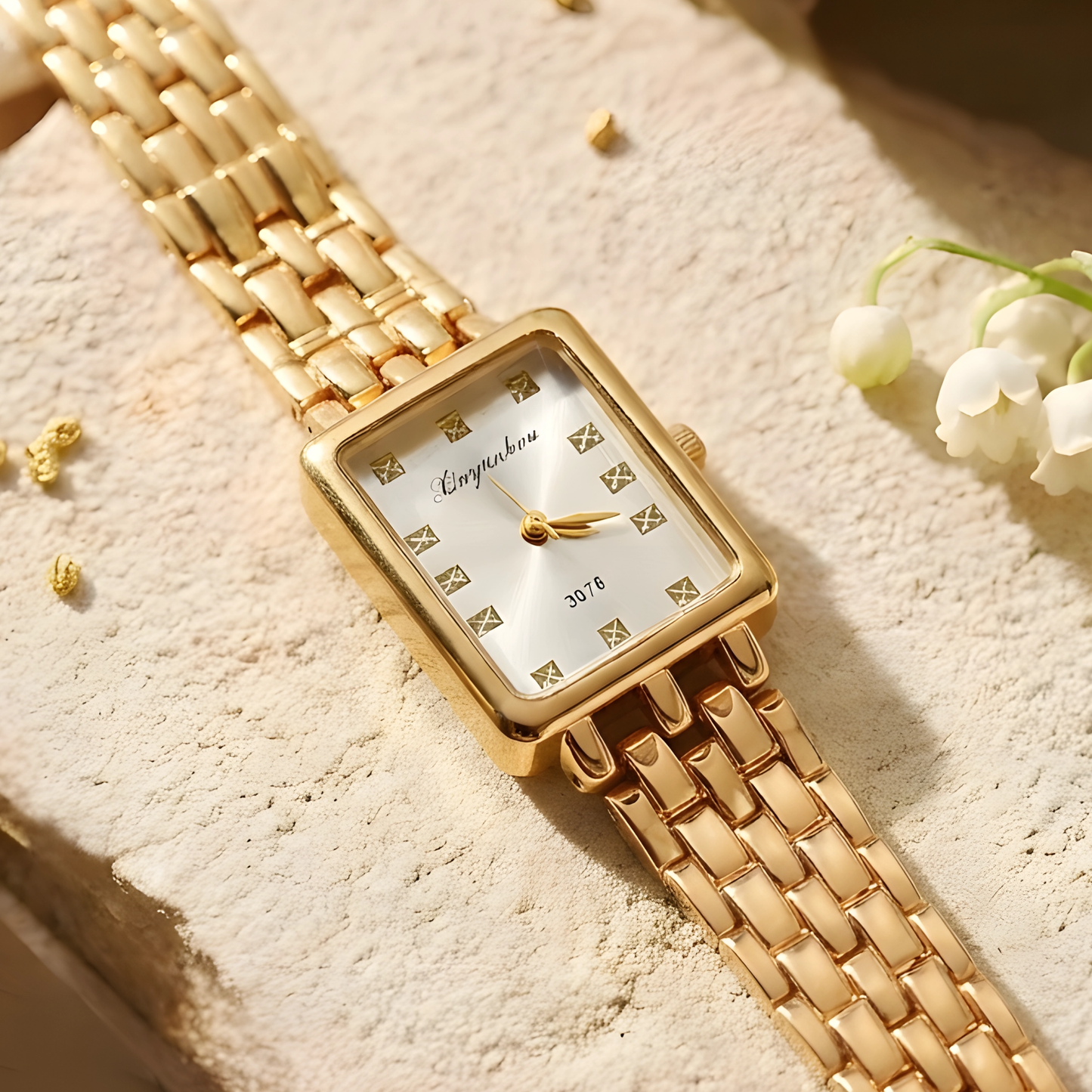 Elegant Gold-Tone Wrist Watch for Women