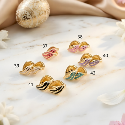 Colorful Enamel Hoop Earrings for Women