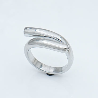 Minimalist Stainless Steel Wrap Ring