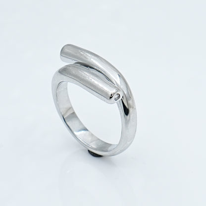 Minimalist Stainless Steel Wrap Ring