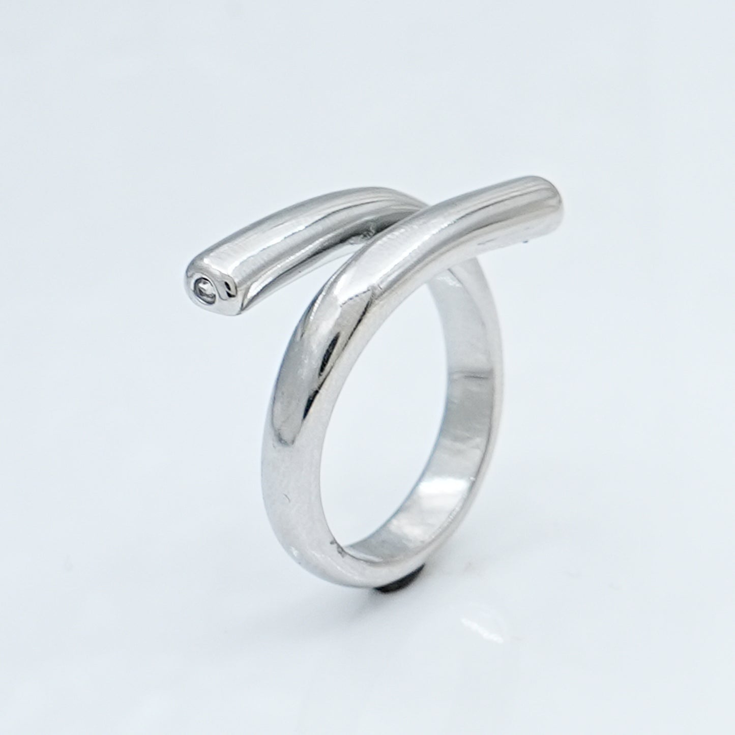 Minimalist Stainless Steel Wrap Ring