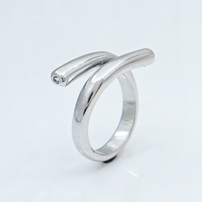 Minimalist Stainless Steel Wrap Ring
