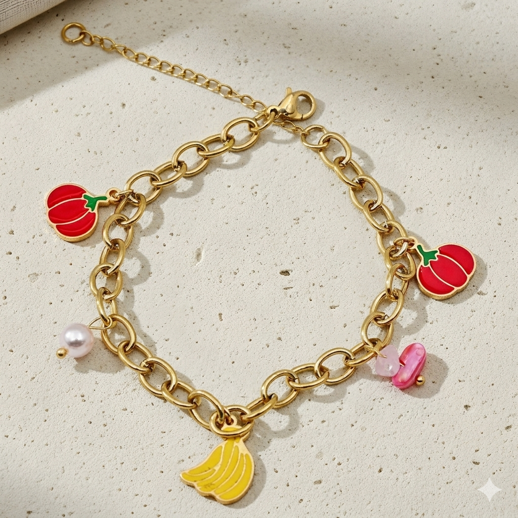 Colorful Charm Gold Bracelet