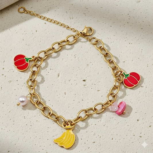 Colorful Charm Gold Bracelet